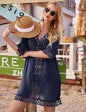 Resort Beach Tunic Dress | Patchwork Cover-Up FitiqueFit