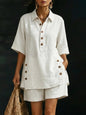 Short-Sleeve Shirt & Loose Pants Two-Piece Set – 4 Colors, S–5XL FitiqueFit