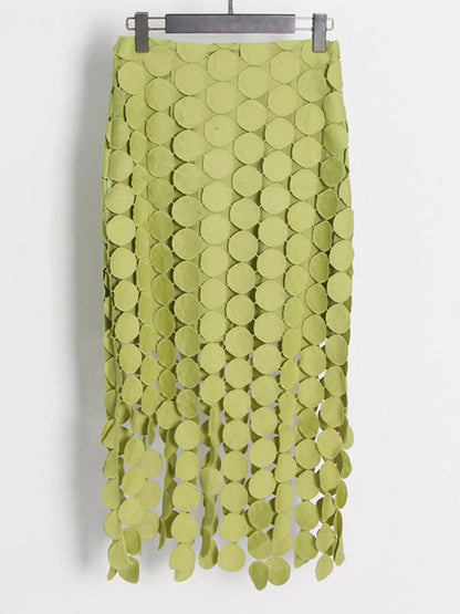 Fringe Midi Skirt See size chart under “more details” The Fashion Celestial