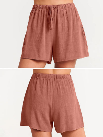 Women's Sleeveless Top & Wide-Leg Shorts Set – Retro Street Style FitiqueFit