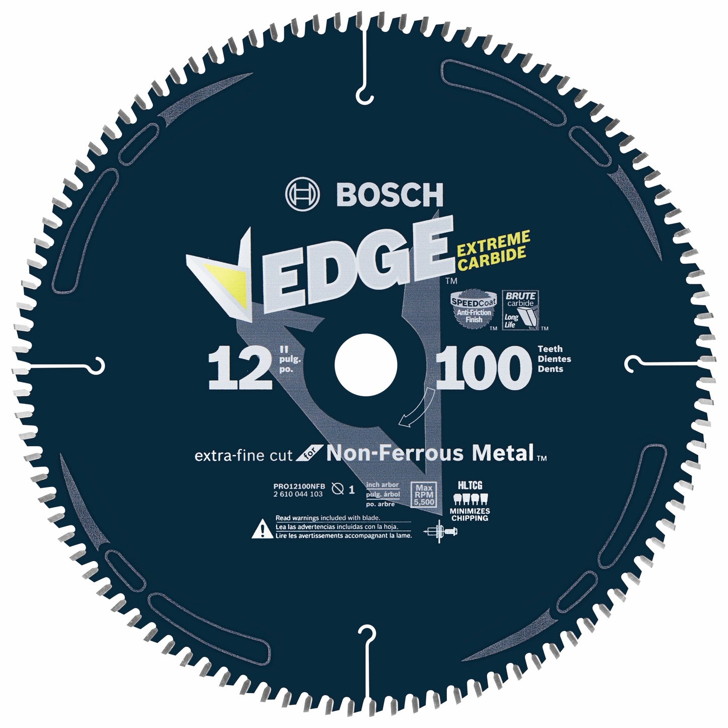 BOSCH PRO12100NFB 12 In. 100 Tooth Edge Non-Ferrous Metal-Cutting Circular Saw Blade VM Hardware
