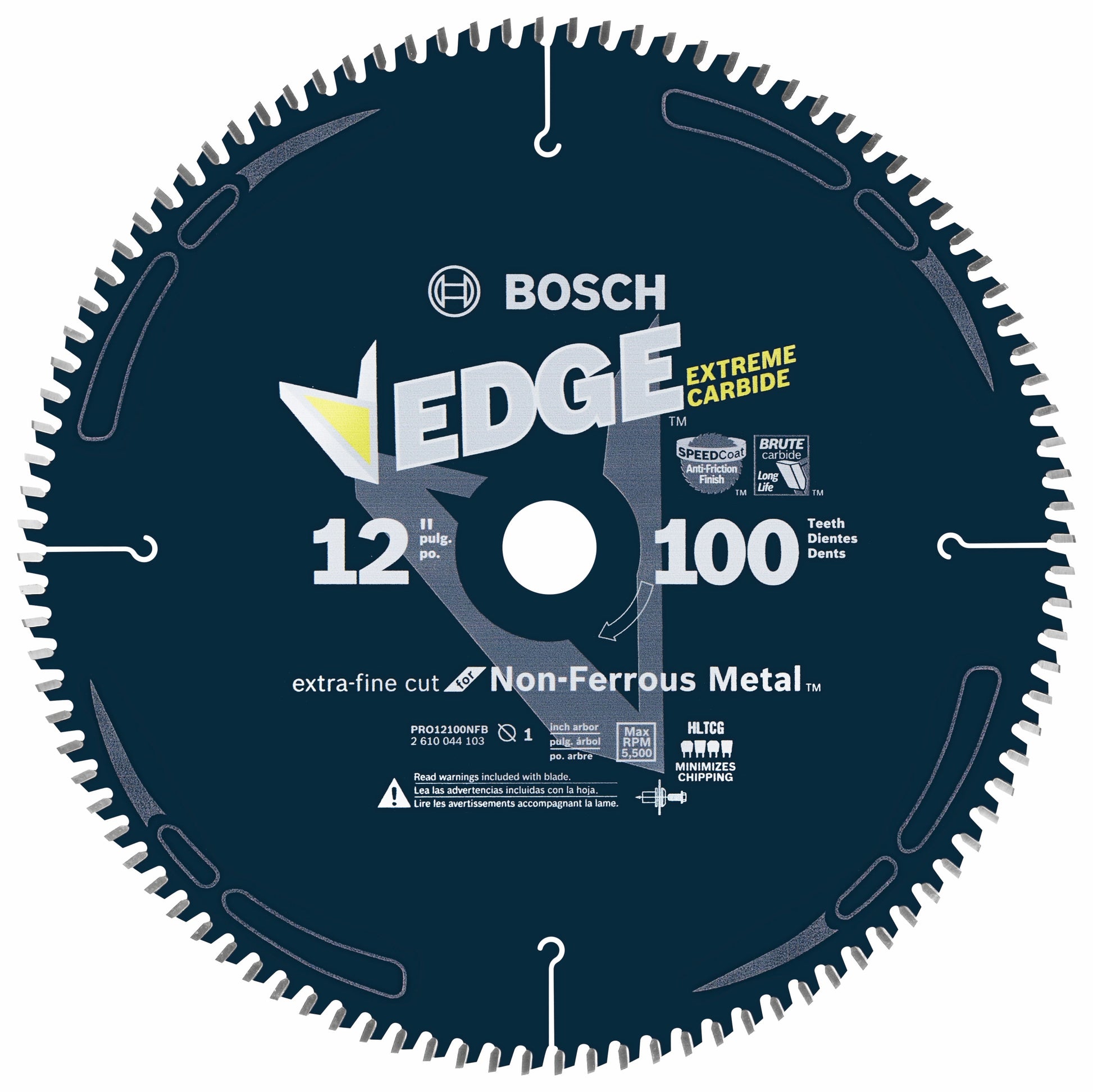 BOSCH PRO12100NFB 12 In. 100 Tooth Edge Non-Ferrous Metal-Cutting Circular Saw Blade VM Hardware