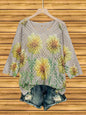 Women's Batwing-Sleeve Sweater – Hollowed-Out 3D Knitted Print Relaxed Fit FitiqueFit