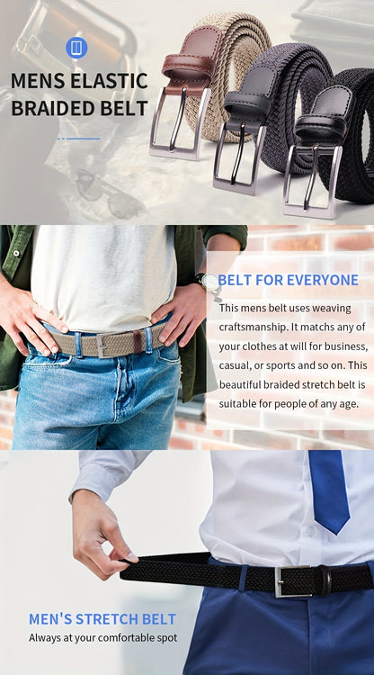 Woven Stretch Belts Made of Braided Elastic for Men And Women, Suitable for Casual Pants, Jeans, And Golf Shirts NovaCart