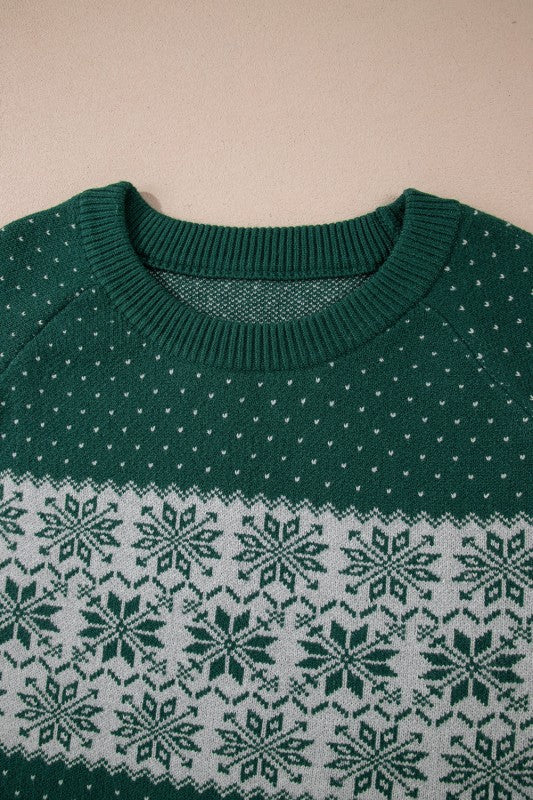 Plus Size Christmas Snowflake Crewneck Sweater Shop Style & More | Fresh Looks, Everyday Deals & Free Shipping