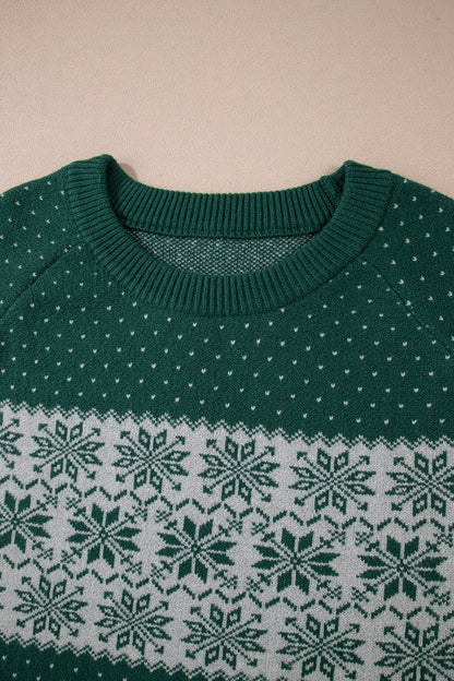 Plus Size Christmas Snowflake Crewneck Sweater Shop Style & More | Fresh Looks, Everyday Deals & Free Shipping
