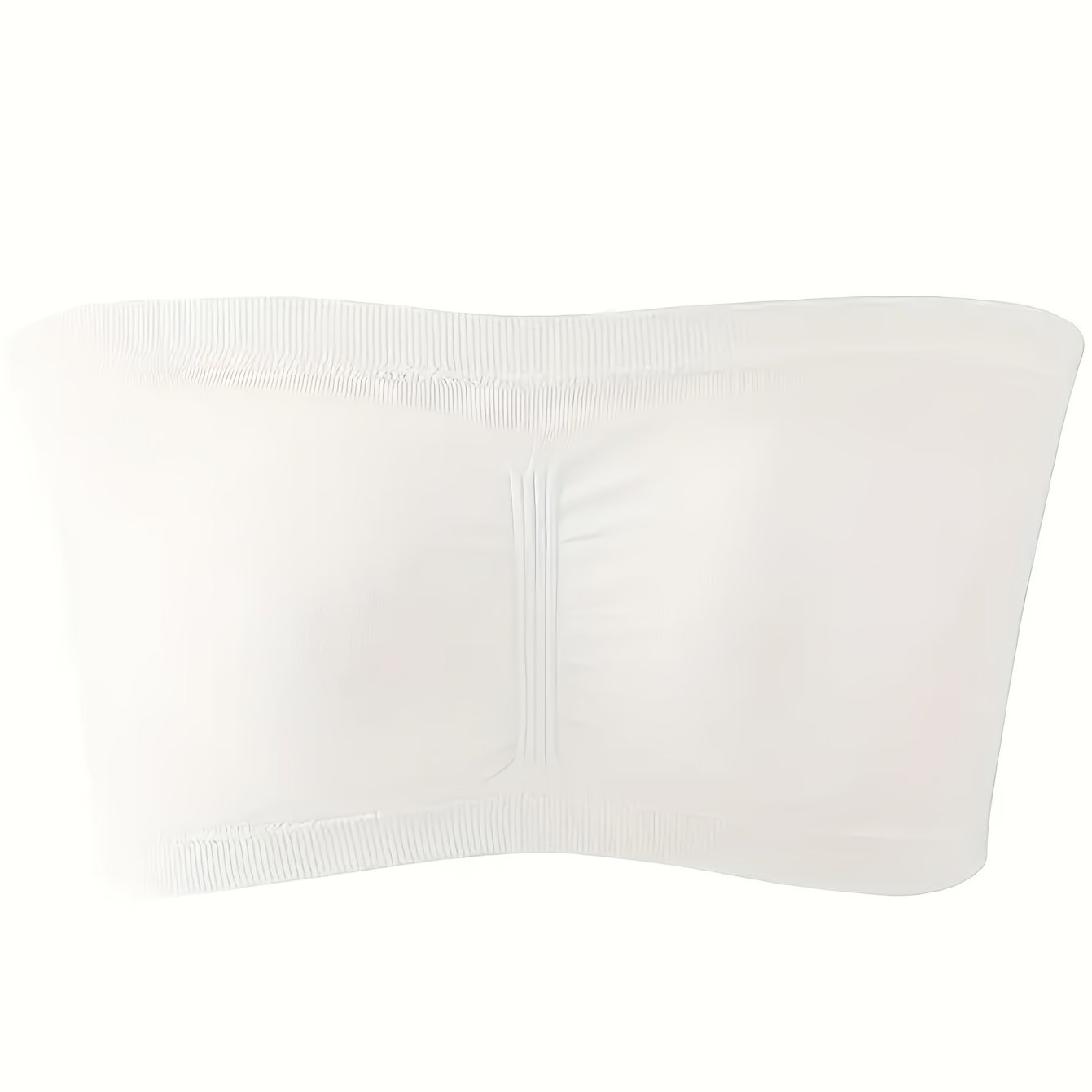 Plus Size Double-Layer Anti-See-Through Base Layer Tube Top Bra with Padded Cups, Wire-Free, and Underwire-Free NovaCart