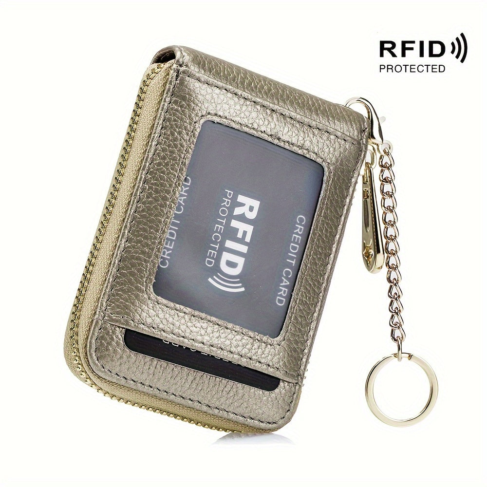 [RFID Credit Card Holder] Casual RFID Credit Card Holder, Multi-compartment Wallet - Simple Zip Around Card Case NovaCart