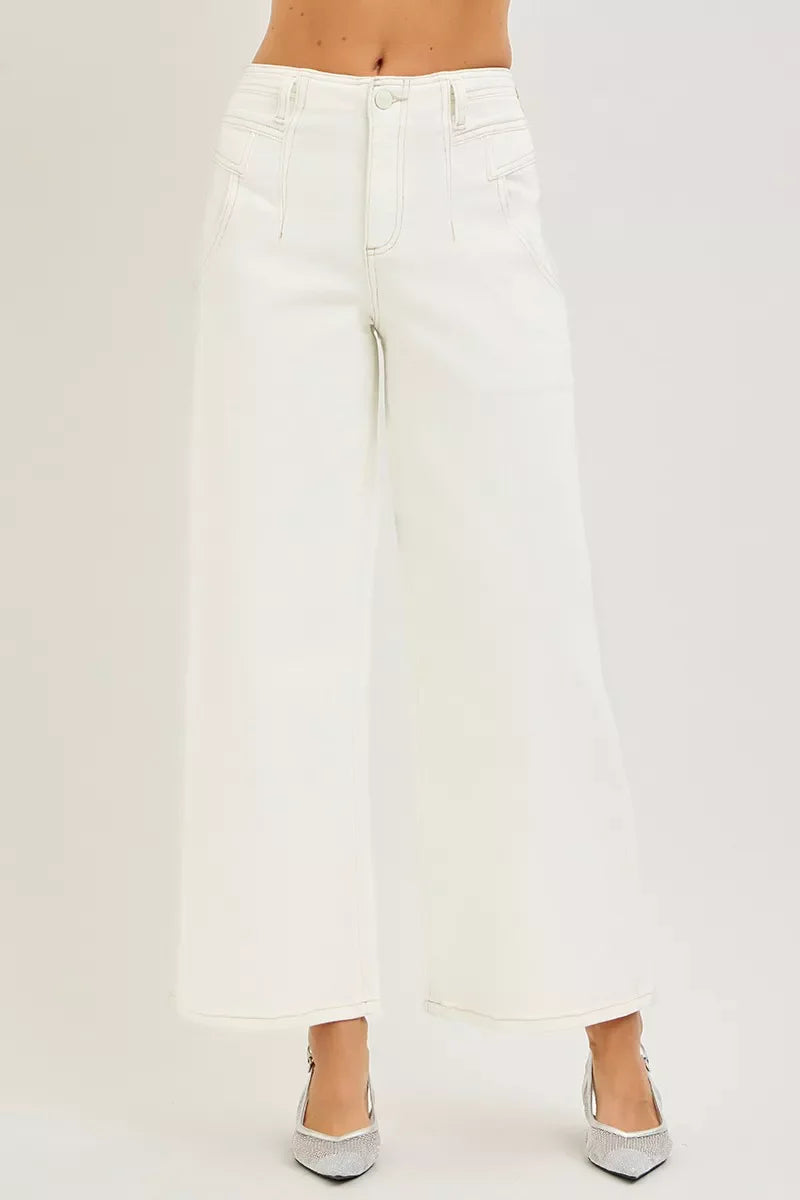 RISEN High Rise Ankle Wide Pants Montret