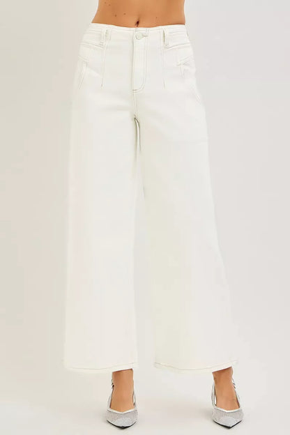 RISEN High Rise Ankle Wide Pants Montret