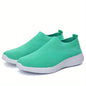 Women'S Lightweight Slip-On Sneakers, Solid Color Fabric Upper, Round Toe, MD Sole, Low Top, All-Season Casual Shoes for Running, Fitness, Dance, Walking, Travel NovaCart