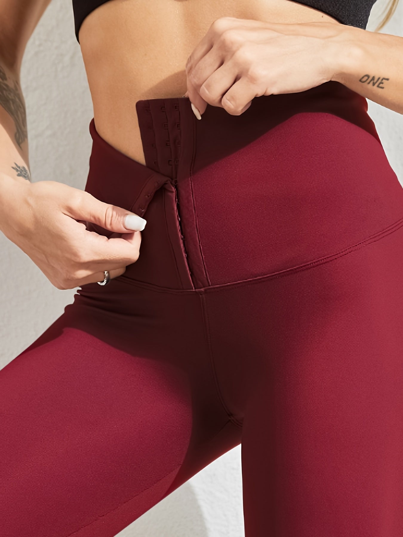 Women'S High-Waist Double-Breasted Tummy Control Leggings - Thickened, Stretchy, Button Closure, Olive Green, Long Length, All-Season Skinny Jeans for Butt Lifting & Belly Smoothing, High Waisted Leggings, Butt Lifting Appare NovaCart