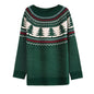 Women's Casual Pine Pattern Sweater FitiqueFit