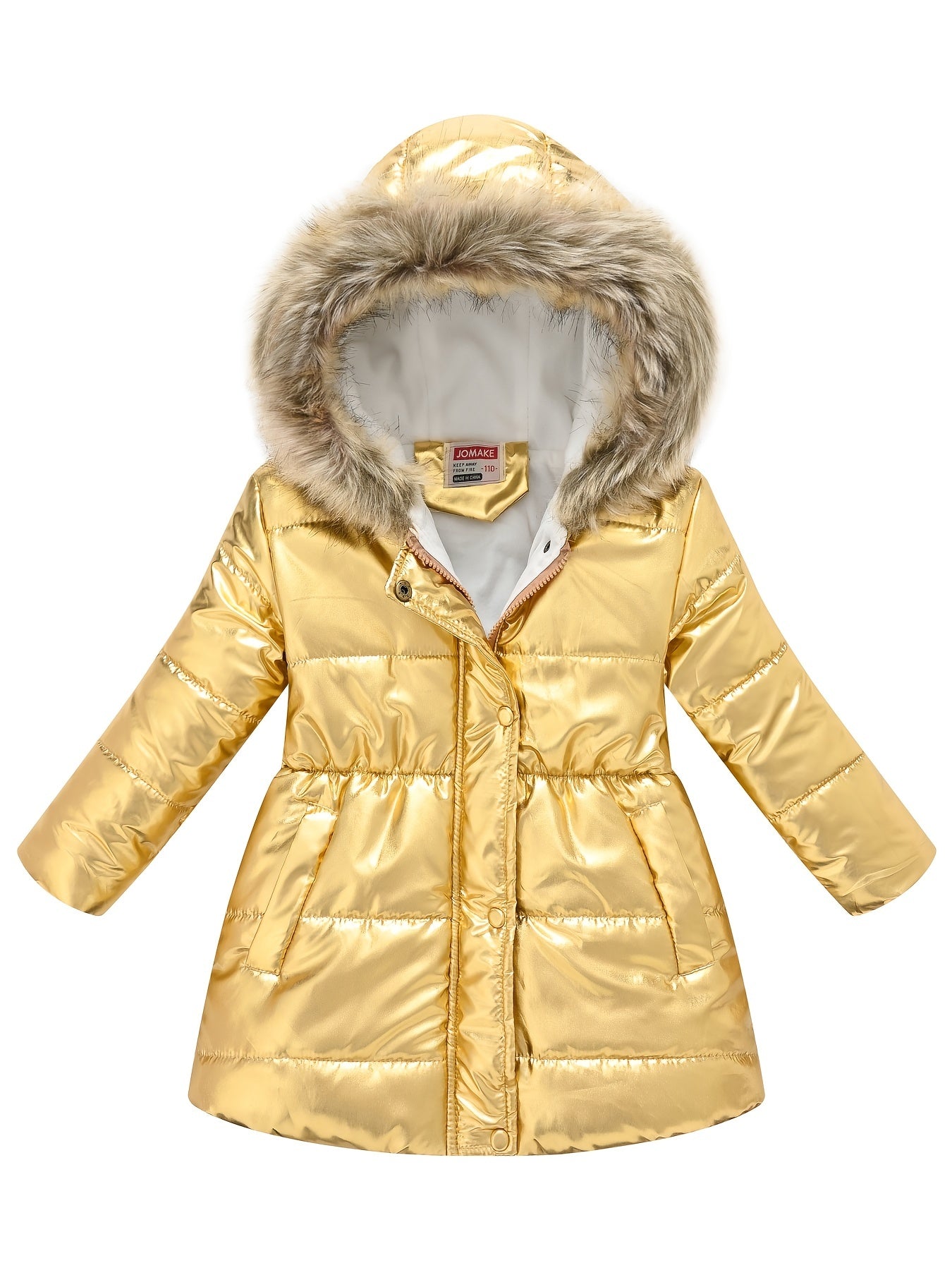 New Winter Collection for Older Kids: Unisex Mid-Length Glossy Thickened Hooded Jacket NovaCart