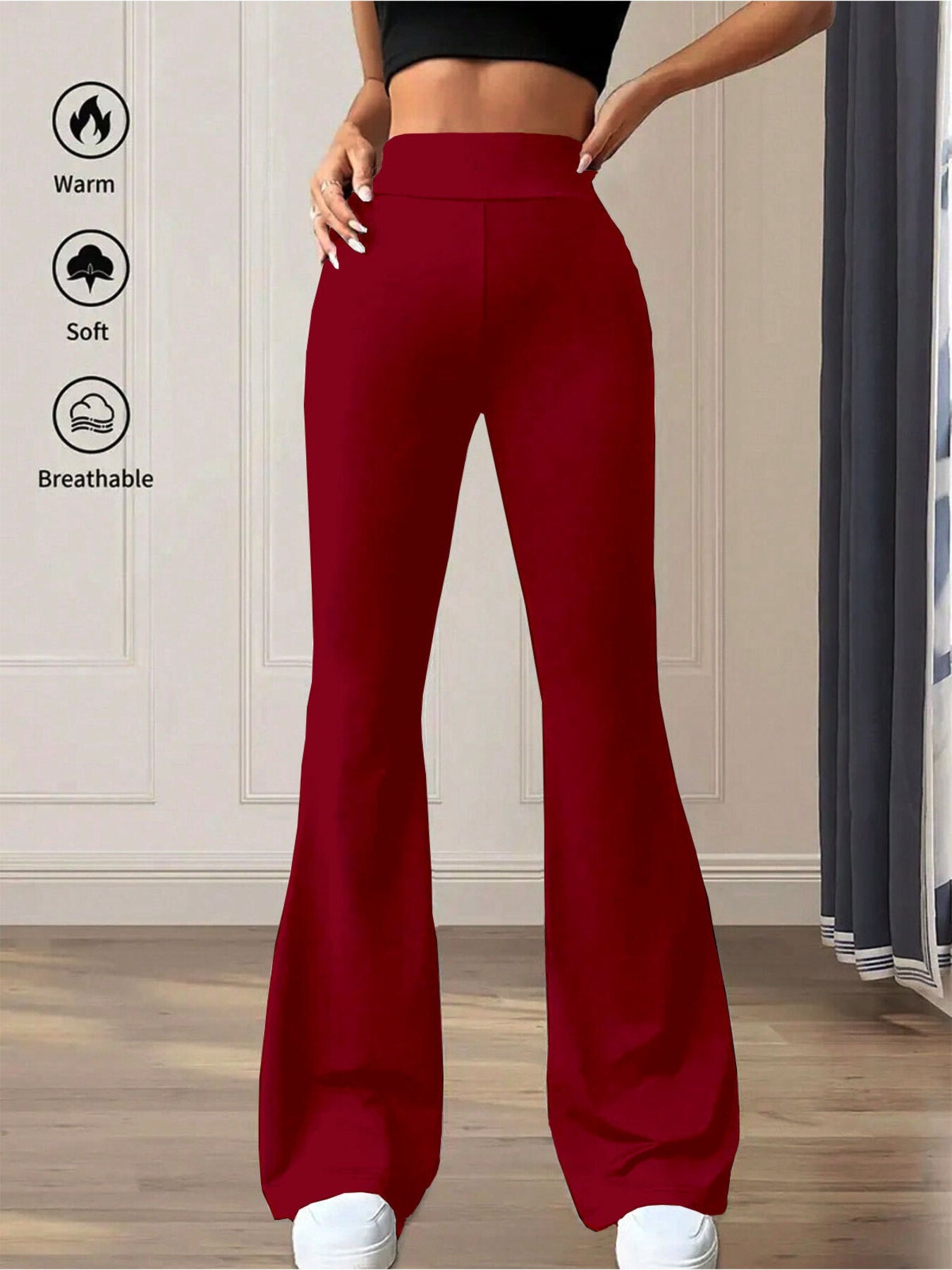High Waist Flare Pants New Era Fashion LLc