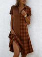 Women's Bohemian 3D Printed V-Neck Short-Sleeve Maxi Dress FitiqueFit