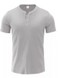 Men's Full Size Ribbed Button-Down Casual T-Shirt Plus Size New Era Fashion LLc