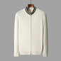 Men's Half-high Collar Knitted Slim-fitting All-matching Striped Sweater Grayceful LLC