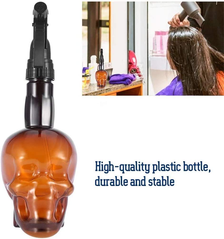 200Ml/7Oz Empty Spray Bottle with a Fine Mist Sprayer Featuring a Retro Skull Design, Made of Plastic And Refillable, Ideal for Hair Styling, Cleaning, And Plant Care NovaCart