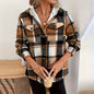 Women's Plaid Fleece Lined Hooded Jacket FitiqueFit