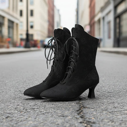 Women’s Pointed-Toe Kitten-Heel Boots | Autumn Winter Chic FitiqueFit