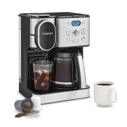 Cuisinart Coffee Maker 12-Cup Glass Carafe Automatic Hot & Iced Coffee Maker Single Server Brewer Stainless Steel SS-16 New Era Fashion LLc