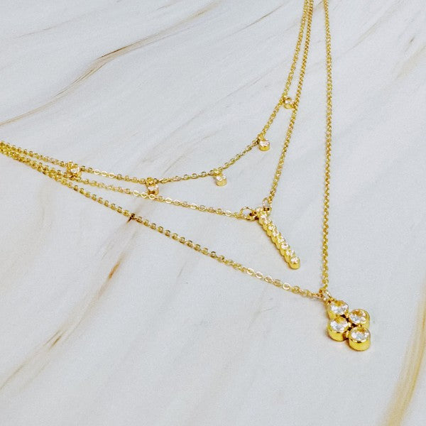 Bezel Crystals Layered Chain Necklace Shop Style & More | Fresh Looks, Everyday Deals & Free Shipping