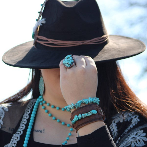 Wide Cuff with African Turquoise Chunks Shop Style & More | Fresh Looks, Everyday Deals & Free Shipping