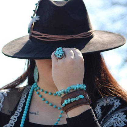 Wide Cuff with African Turquoise Chunks Shop Style & More | Fresh Looks, Everyday Deals & Free Shipping