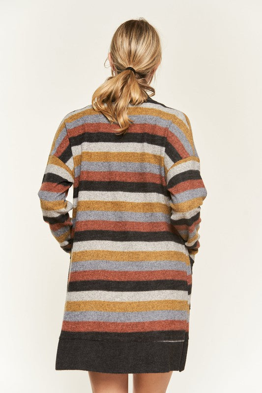 MULTI COLOR STRIPE CARDIGAN KRT1242 Shop Style & More | Fresh Looks, Everyday Deals & Free Shipping