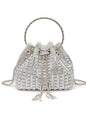 Rhinestone Embellished Bucket Crossbody Bag New Era Fashion LLc