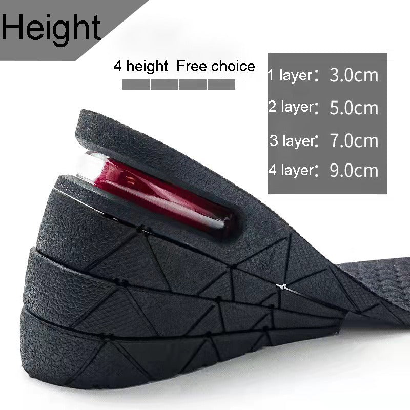 [Height Boost Insole] Adjustable Height Increase Insole | 3-9cm Invisible Shoe Heel Insert, Taller Support Absorbant Foot Pad Cushion NovaCart