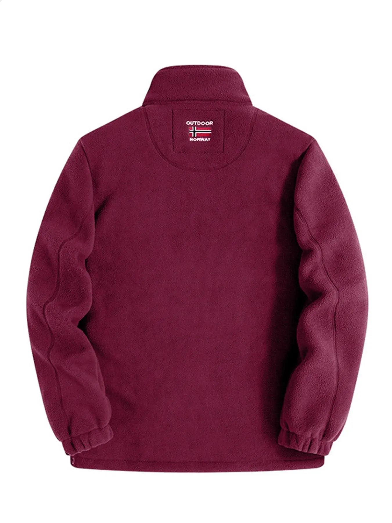 Men'S Letter Embroidery Fleece Jacket, Regular Fit Casual Long Sleeve Zip up Jacket for Fall & Winter, Men'S Outerwear for Outdoor Activities