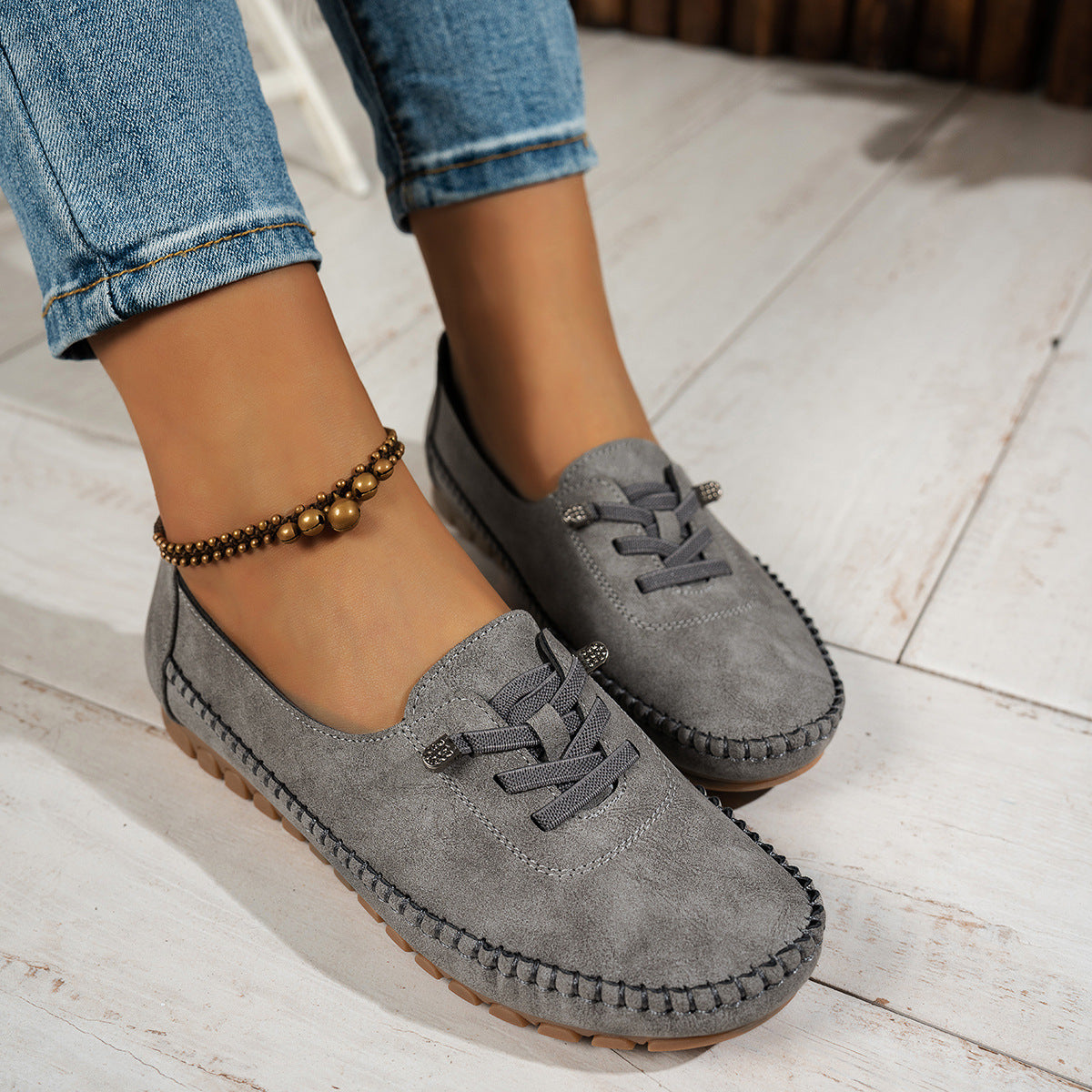 Women’s Comfortable PU Flat Shoes | Soft All-Matching Casual Flats FitiqueFit