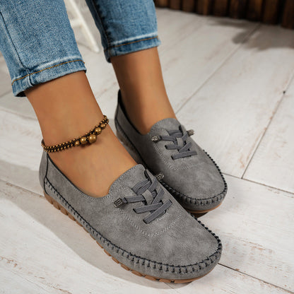 Women’s Comfortable PU Flat Shoes | Soft All-Matching Casual Flats FitiqueFit