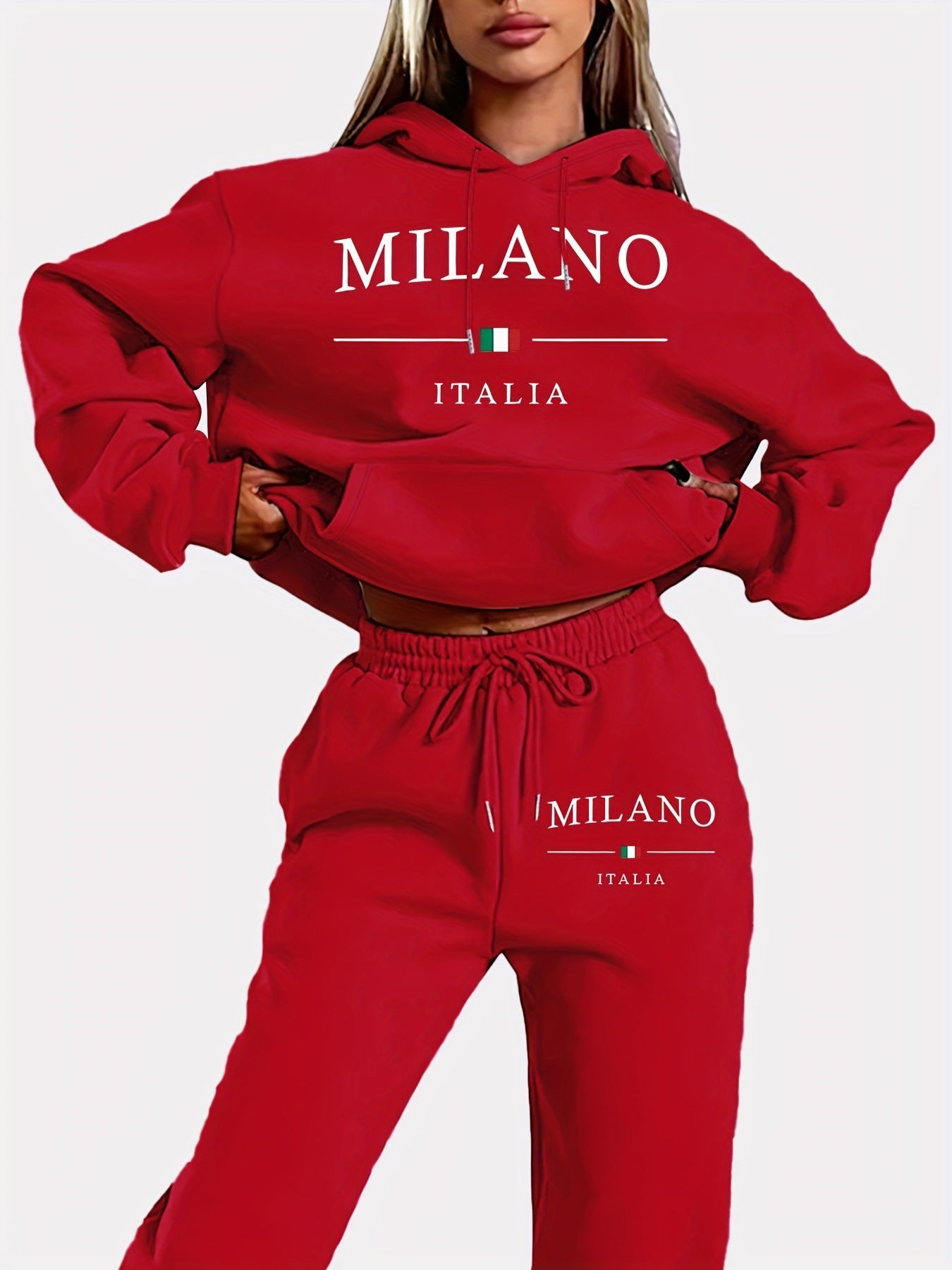 Trendy Plus Size Fleece-lined Sweater Suit See size chart under “more details” The Fashion Celestial