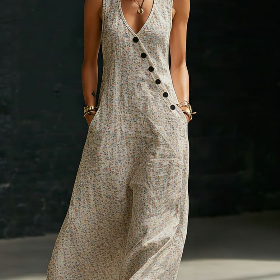 Women’s V-Neck Cross-Over Shirt and Wide-Leg Pants Set FitiqueFit