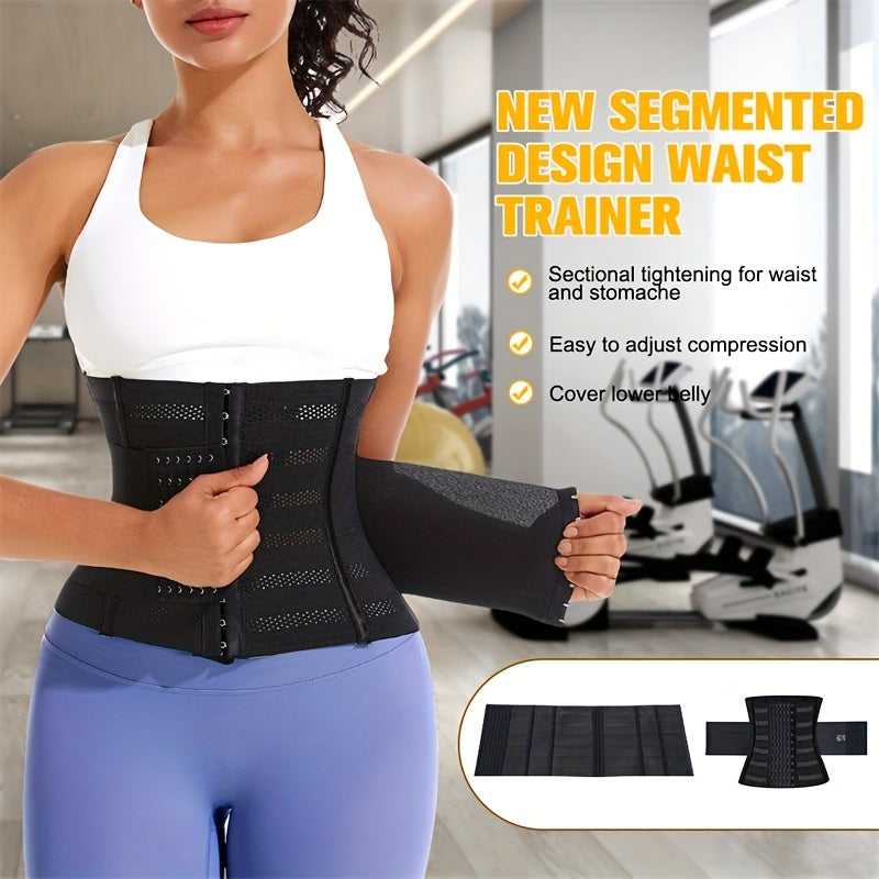 1pc Breathable Polyester Waist Cincher for Women - Medium Control Posture Improvement Shapewear with Adjustable Closure, Knit Fabric Weave, Hand Washable - 1pc NovaCart