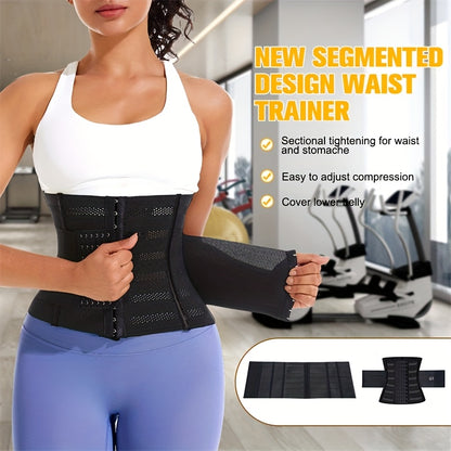 1pc Breathable Polyester Waist Cincher for Women - Medium Control Posture Improvement Shapewear with Adjustable Closure, Knit Fabric Weave, Hand Washable - 1pc NovaCart