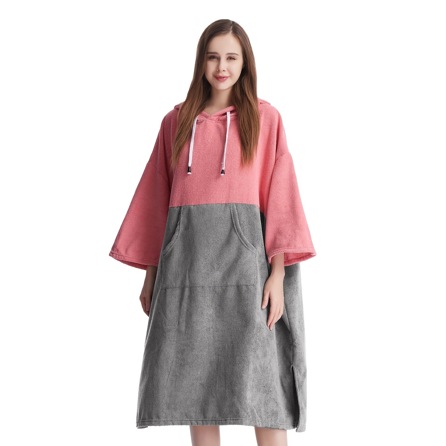 Mutao Quick-Dry Hooded Changing Robe - Cozy Terry Towel Poncho with Front Pocket, Windproof & Perfect for Beach, Surfing, Diving, Swimming - One Size Fits All, Machine Washable - For Men & Women - Suitable for Water Sports & NovaCart