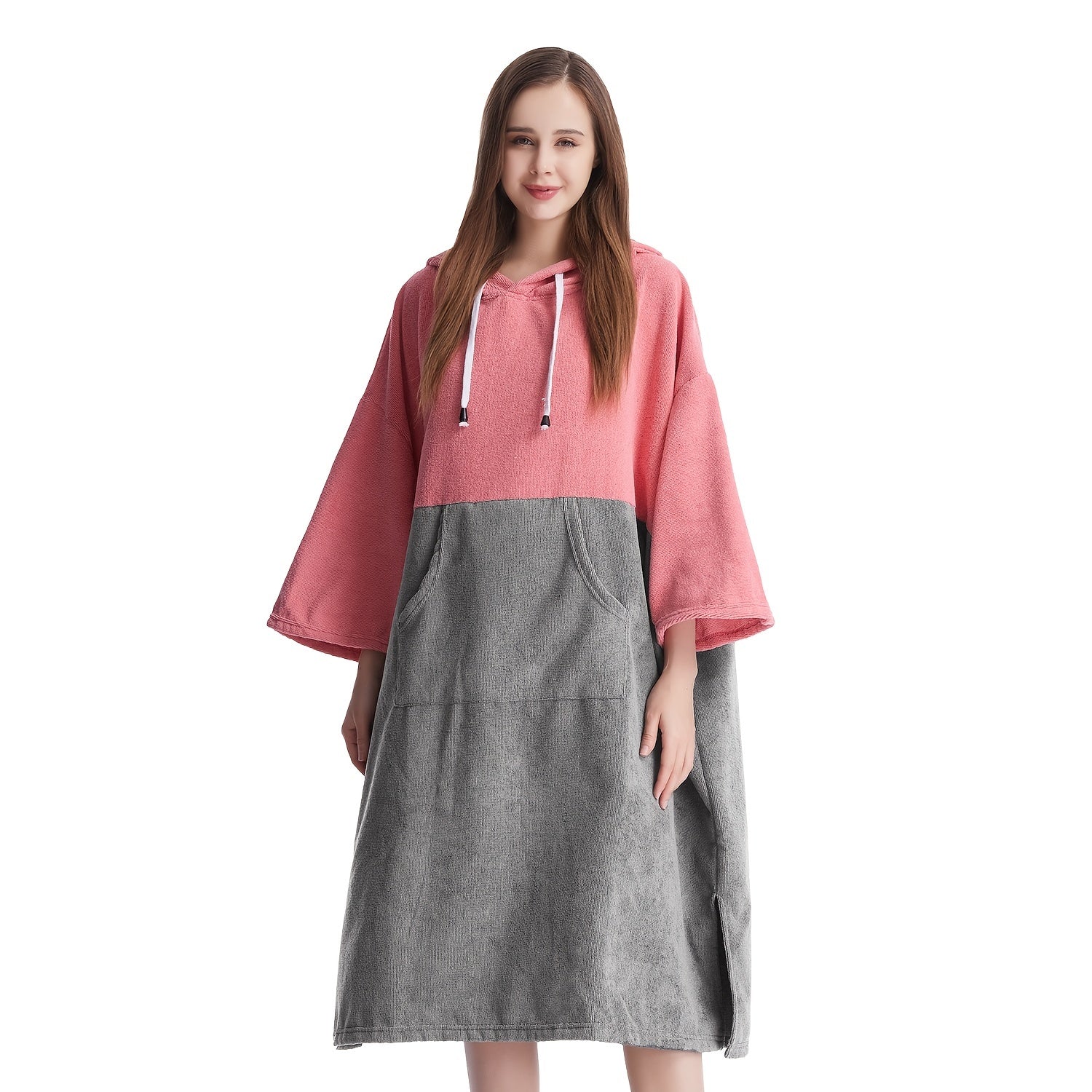Mutao Quick-Dry Hooded Changing Robe - Cozy Terry Towel Poncho with Front Pocket, Windproof & Perfect for Beach, Surfing, Diving, Swimming - One Size Fits All, Machine Washable - For Men & Women - Suitable for Water Sports & NovaCart