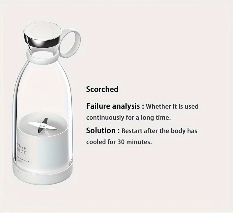 [Portable Fruit Blender] Wireless Mini Fruit Blender Juicer - 350ML Portable Electric, Perfect for On-the-Go! NovaCart
