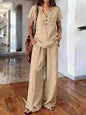 Women’s Casual Solid Color Two Piece Set FitiqueFit