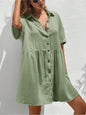 Women’s Ruffle Hem Shirt Dress – Loose Fit Summer Holiday Style FitiqueFit