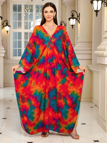 Fashion Personalized Cotton Printed Beach Dress Women Grayceful LLC