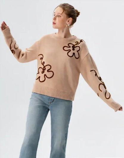 Floral Pattern Knit Sweater Shop Style & More | Fresh Looks, Everyday Deals & Free Shipping