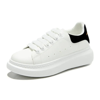 PU Leather Lace Up Round Toe Platform Sneakers New Era Fashion LLc