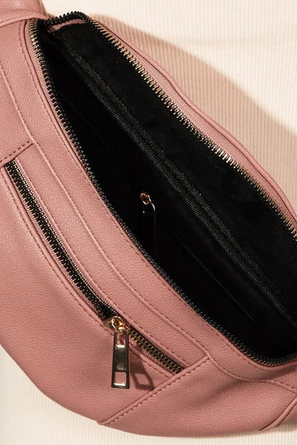 Fame PU Leather Crossbody Bag with Removable Strap West2East Surf