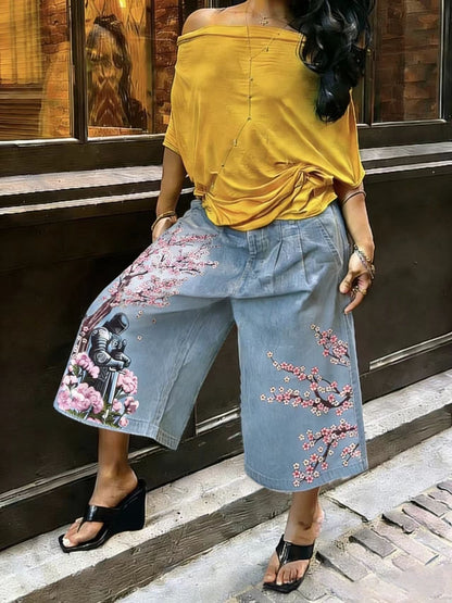 Women's Wide-Leg Cargo-Style Pants with Zipper & Button Detail FitiqueFit
