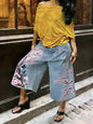 Women's Wide-Leg Cargo-Style Pants with Zipper & Button Detail FitiqueFit